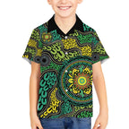 Personalised Aboriginal Art People Symbol Kid Hawaiian Shirt