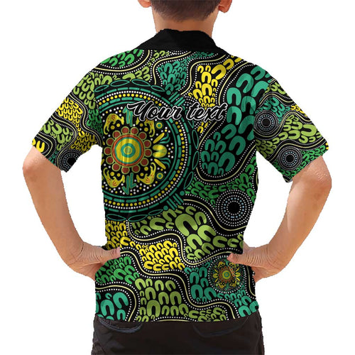 Personalised Aboriginal Art People Symbol Kid Hawaiian Shirt