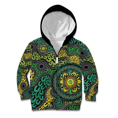 Personalised Aboriginal Art People Symbol Kid Hoodie