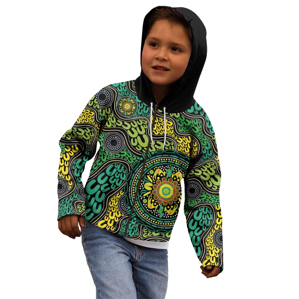 Personalised Aboriginal Art People Symbol Kid Hoodie