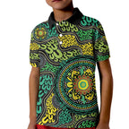 Personalised Aboriginal Art People Symbol Kid Polo Shirt