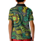 Personalised Aboriginal Art People Symbol Kid Polo Shirt