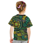 Personalised Aboriginal Art People Symbol Kid T Shirt