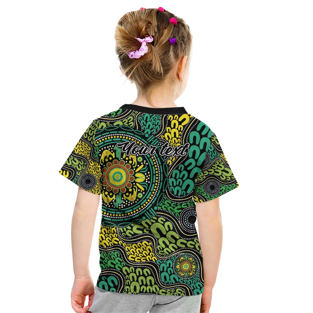 Personalised Aboriginal Art People Symbol Kid T Shirt