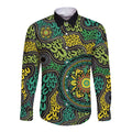 Personalised Aboriginal Art People Symbol Long Sleeve Button Shirt