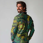 Personalised Aboriginal Art People Symbol Long Sleeve Polo Shirt