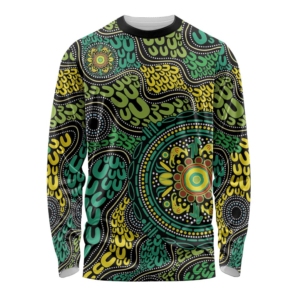 Personalised Aboriginal Art People Symbol Long Sleeve Shirt