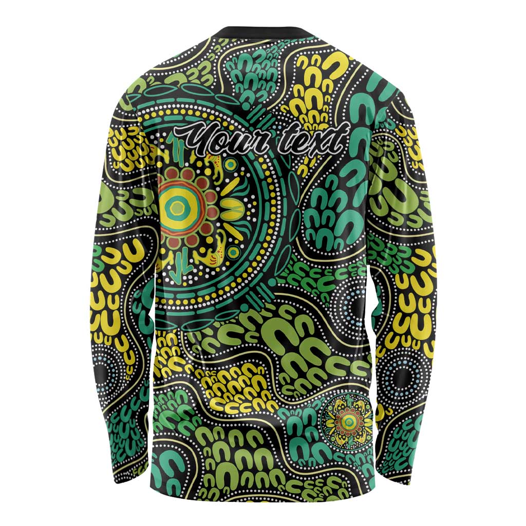 Personalised Aboriginal Art People Symbol Long Sleeve Shirt