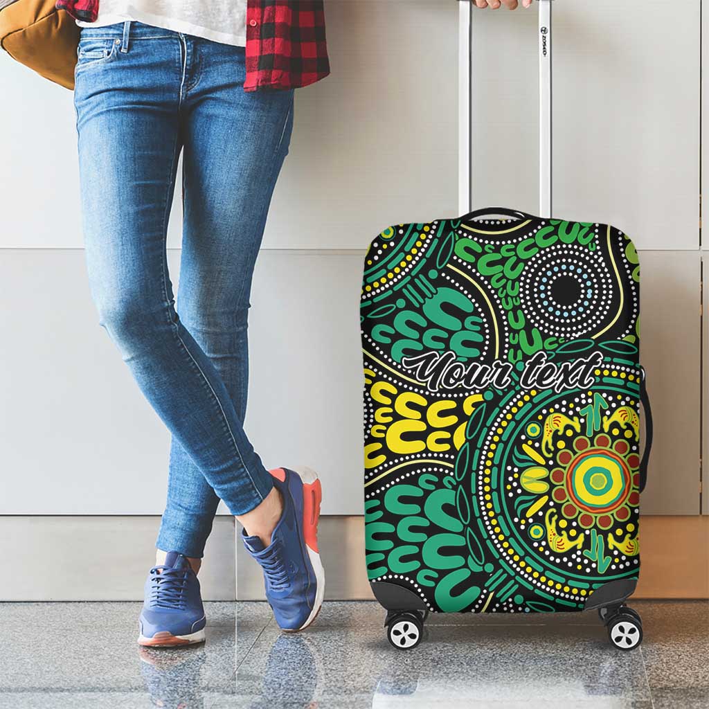Personalised Aboriginal Art People Symbol Luggage Cover