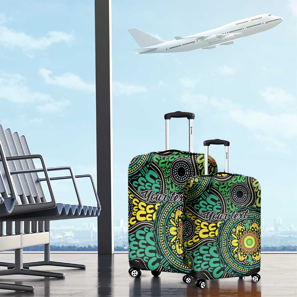 Personalised Aboriginal Art People Symbol Luggage Cover