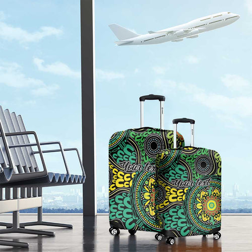 Personalised Aboriginal Art People Symbol Luggage Cover