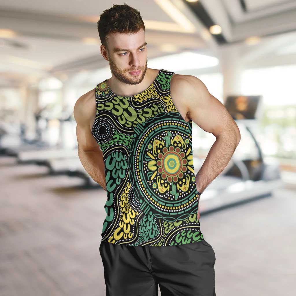 Personalised Aboriginal Art People Symbol Men Tank Top