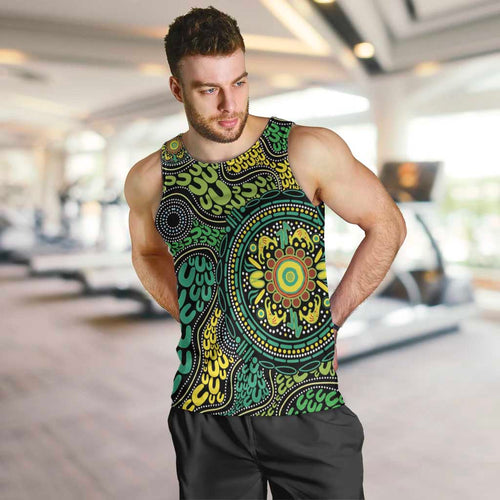 Personalised Aboriginal Art People Symbol Men Tank Top