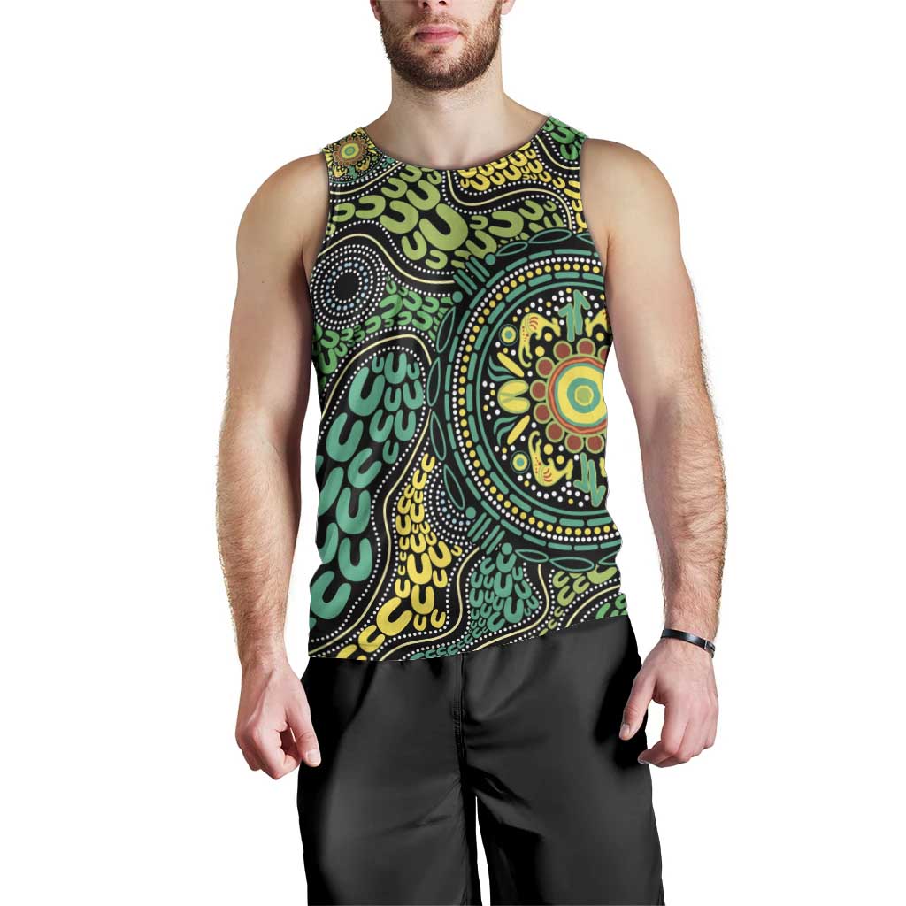 Personalised Aboriginal Art People Symbol Men Tank Top