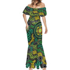 Personalised Aboriginal Art People Symbol Mermaid Dress