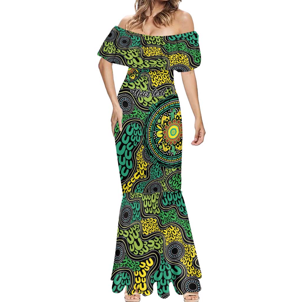 Personalised Aboriginal Art People Symbol Mermaid Dress