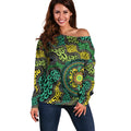 Personalised Aboriginal Art People Symbol Off Shoulder Sweater