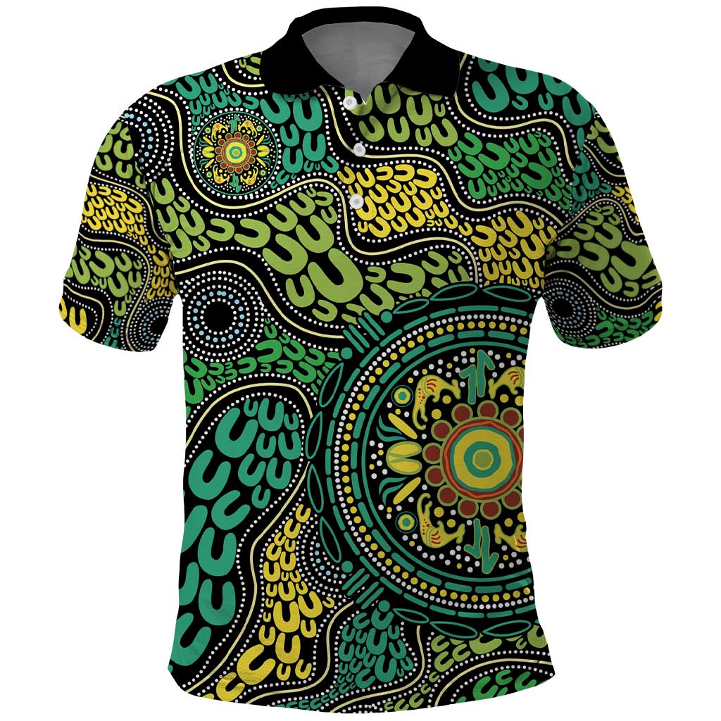 Personalised Aboriginal Art People Symbol Polo Shirt