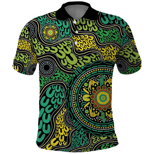 Personalised Aboriginal Art People Symbol Polo Shirt