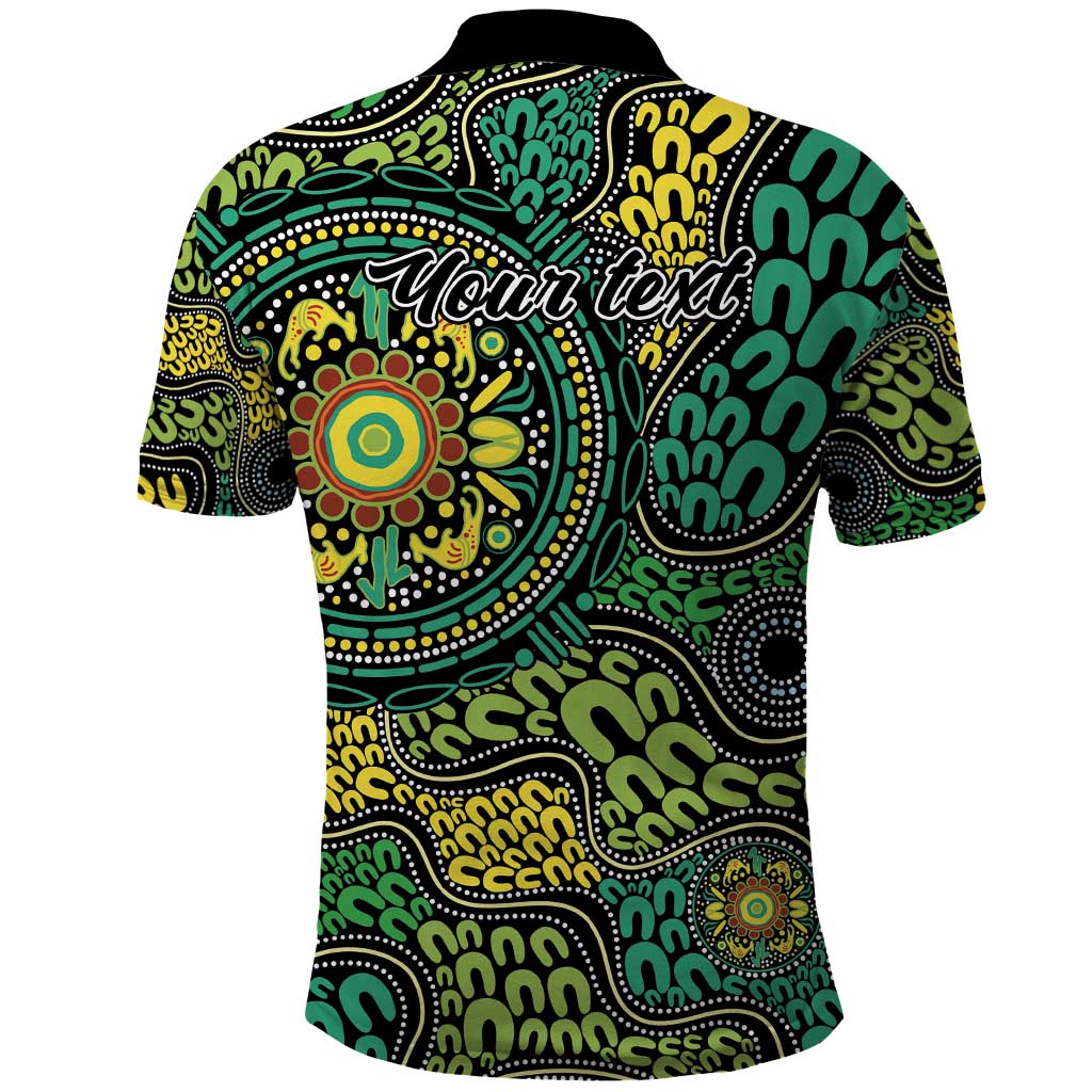 Personalised Aboriginal Art People Symbol Polo Shirt