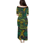 Personalised Aboriginal Art People Symbol Puletasi