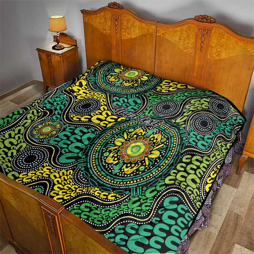 Personalised Aboriginal Art People Symbol Quilt