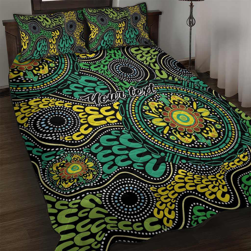 Personalised Aboriginal Art People Symbol Quilt Bed Set