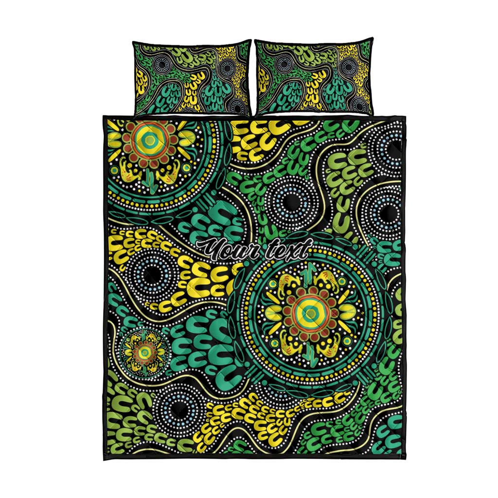 Personalised Aboriginal Art People Symbol Quilt Bed Set
