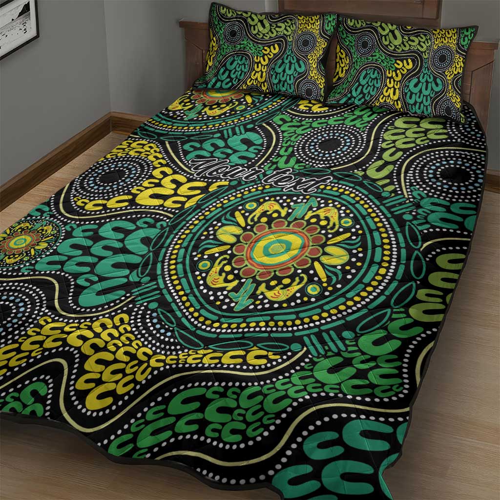 Personalised Aboriginal Art People Symbol Quilt Bed Set