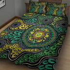 Personalised Aboriginal Art People Symbol Quilt Bed Set