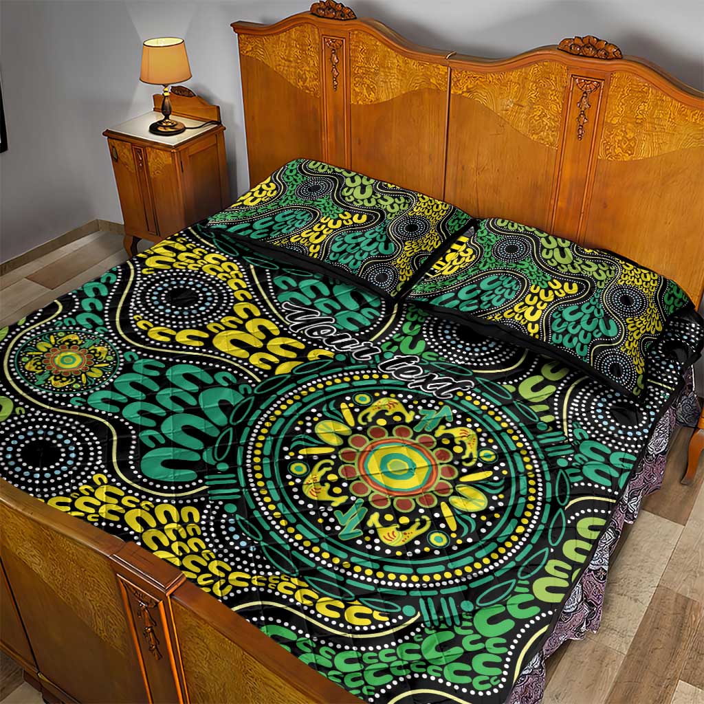 Personalised Aboriginal Art People Symbol Quilt Bed Set