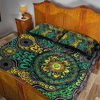 Personalised Aboriginal Art People Symbol Quilt Bed Set