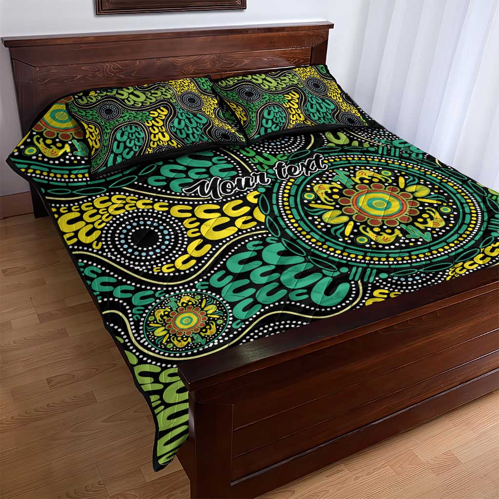 Personalised Aboriginal Art People Symbol Quilt Bed Set