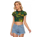 Personalised Aboriginal Art People Symbol Raglan Cropped T Shirt