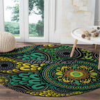 Personalised Aboriginal Art People Symbol Round Carpet
