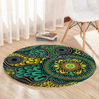 Personalised Aboriginal Art People Symbol Round Carpet