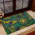 Personalised Aboriginal Art People Symbol Rubber Doormat