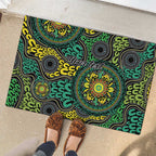 Personalised Aboriginal Art People Symbol Rubber Doormat