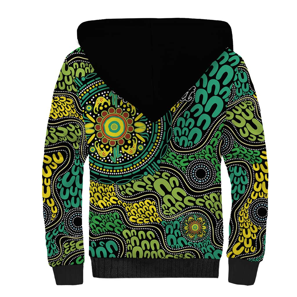 Personalised Aboriginal Art People Symbol Sherpa Hoodie