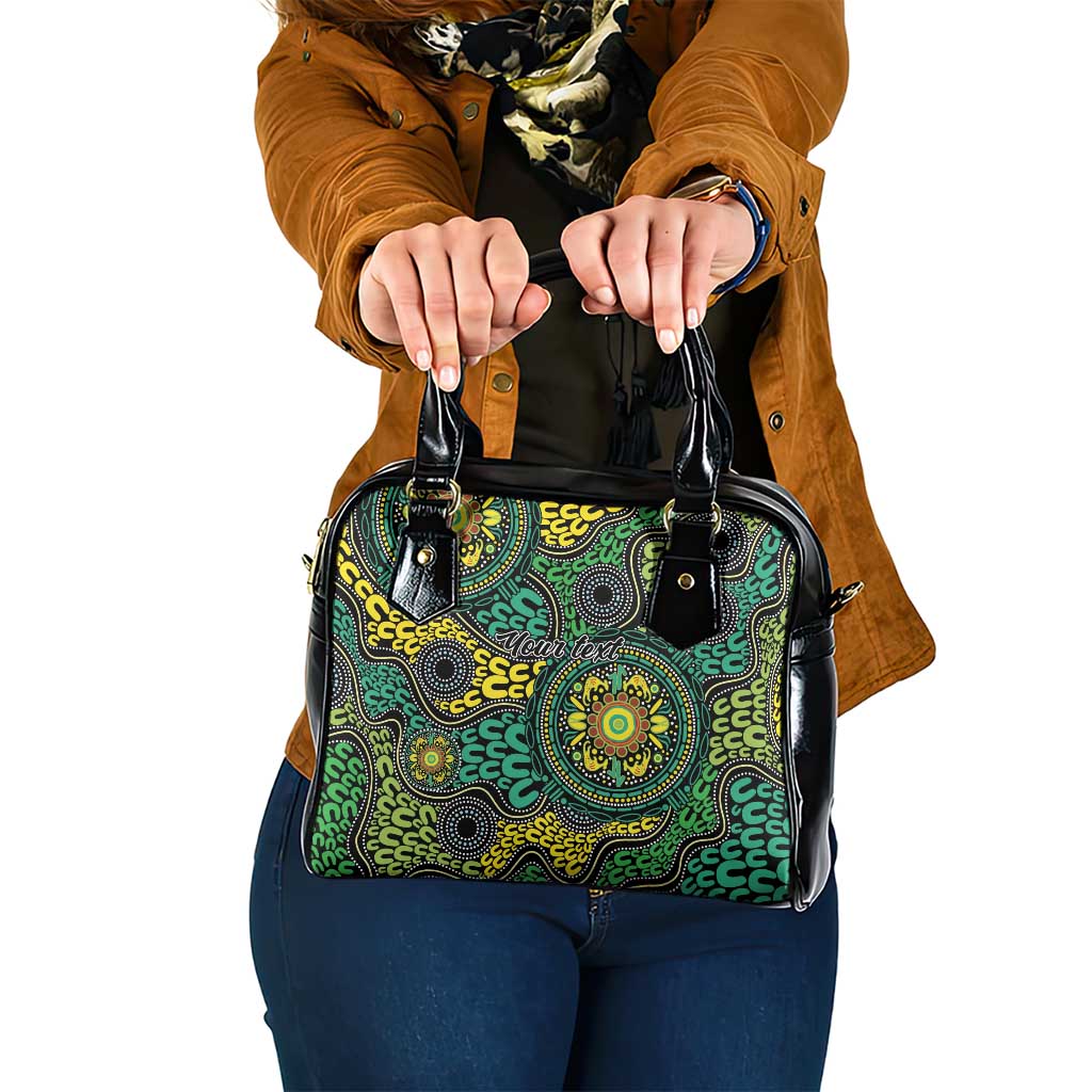 Personalised Aboriginal Art People Symbol Shoulder Handbag