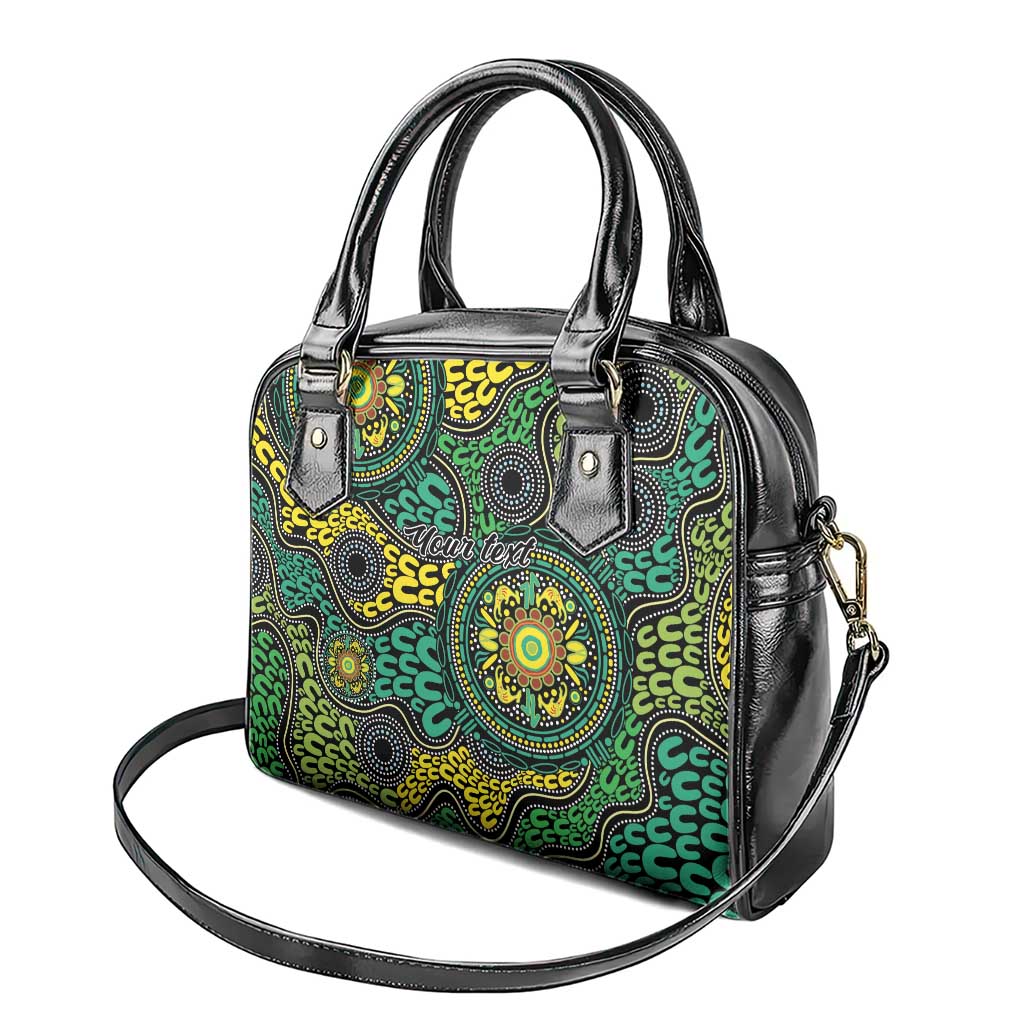 Personalised Aboriginal Art People Symbol Shoulder Handbag