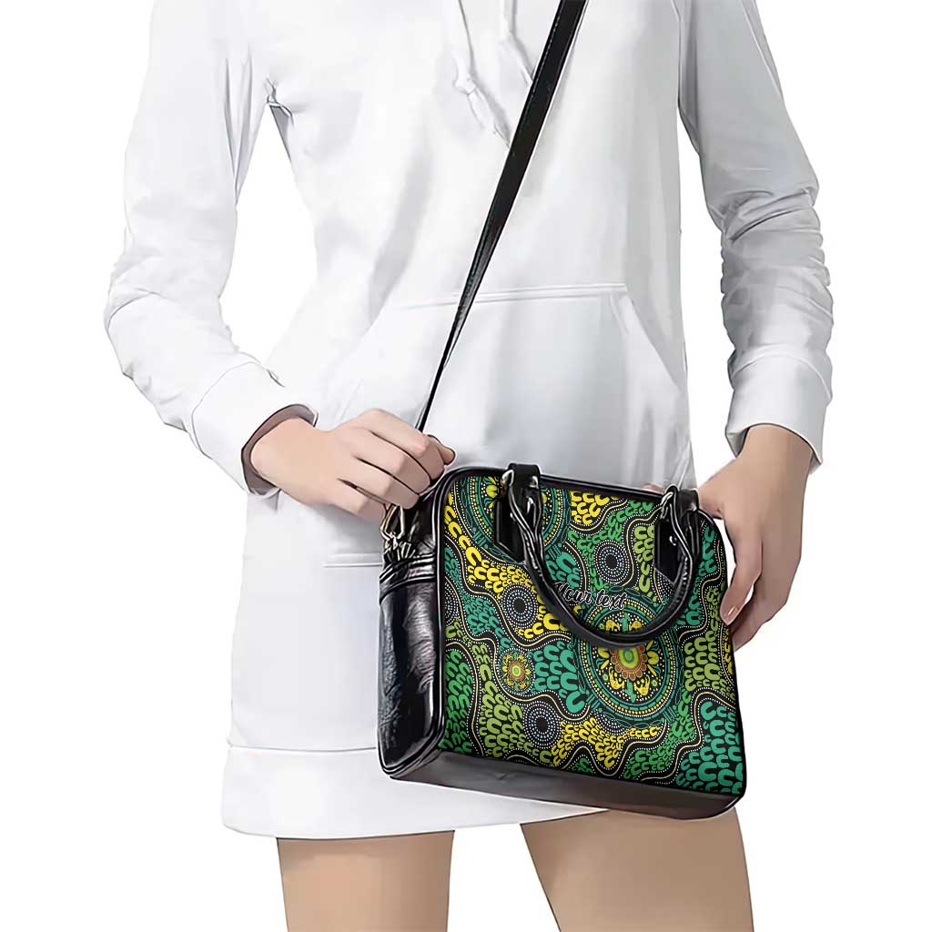 Personalised Aboriginal Art People Symbol Shoulder Handbag