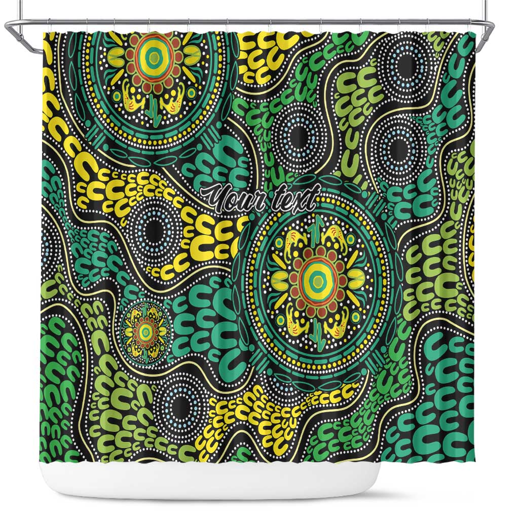 Personalised Aboriginal Art People Symbol Shower Curtain