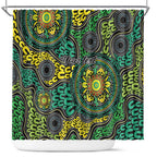 Personalised Aboriginal Art People Symbol Shower Curtain