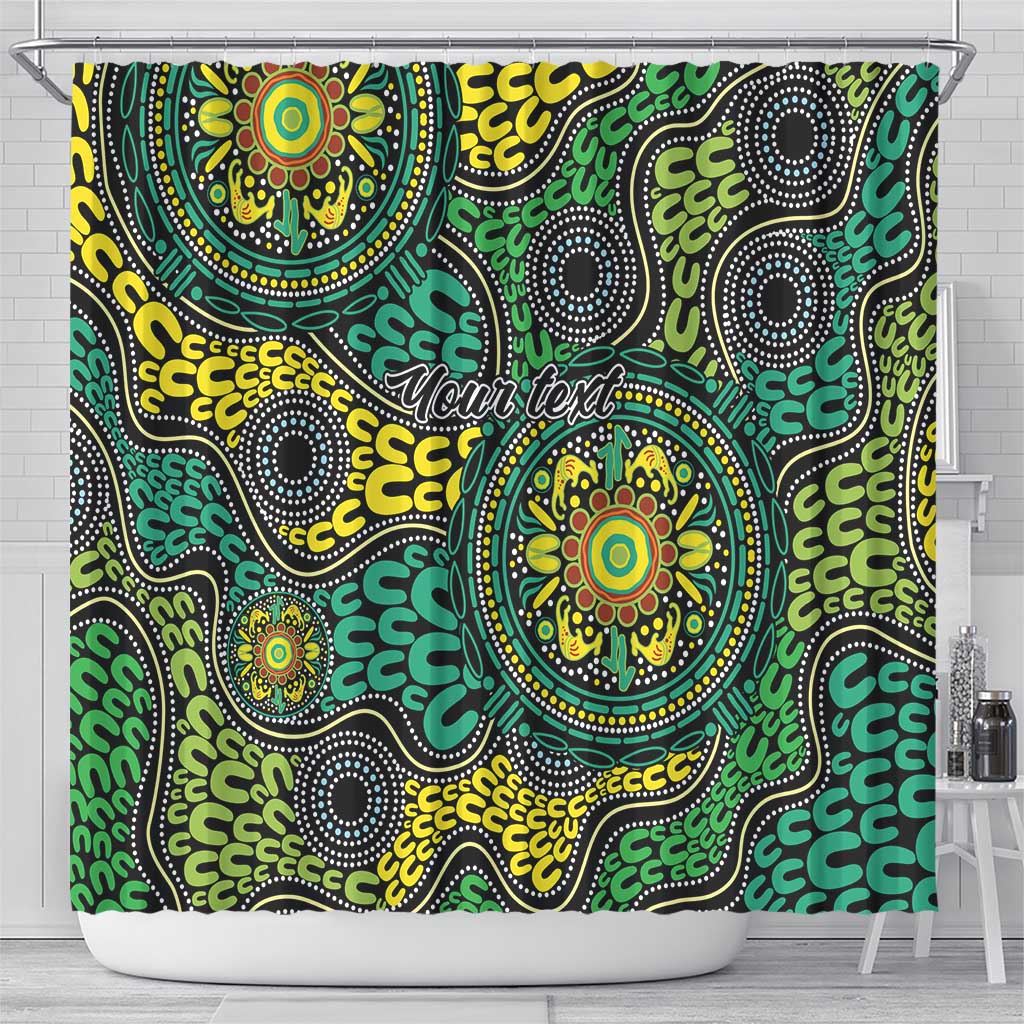 Personalised Aboriginal Art People Symbol Shower Curtain