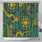 Personalised Aboriginal Art People Symbol Shower Curtain