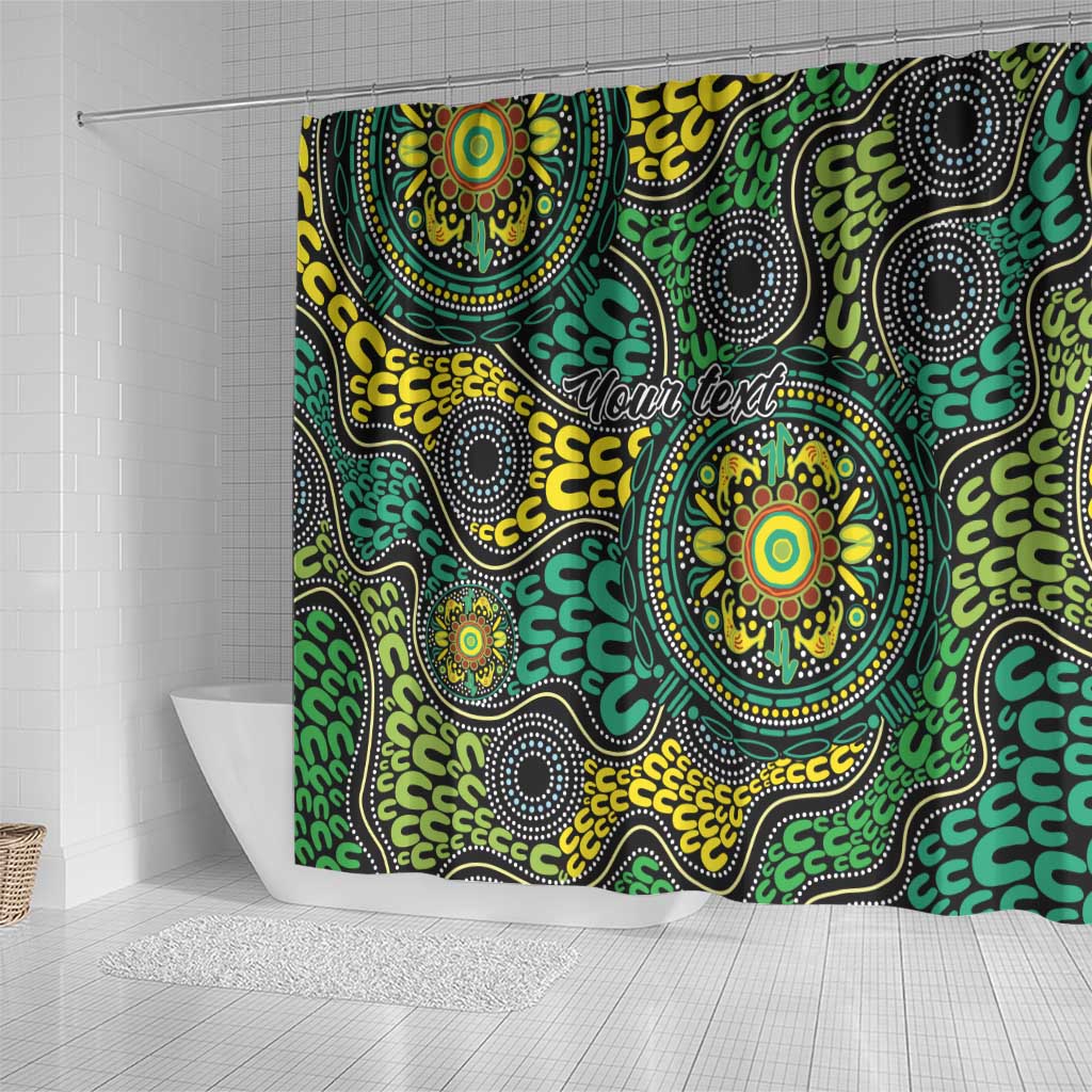 Personalised Aboriginal Art People Symbol Shower Curtain