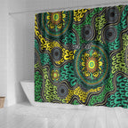 Personalised Aboriginal Art People Symbol Shower Curtain