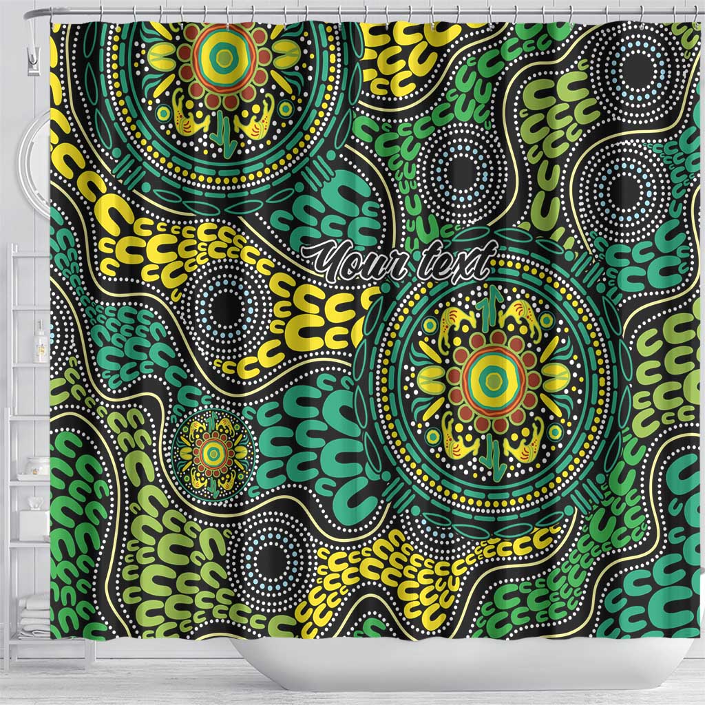 Personalised Aboriginal Art People Symbol Shower Curtain