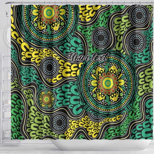 Personalised Aboriginal Art People Symbol Shower Curtain